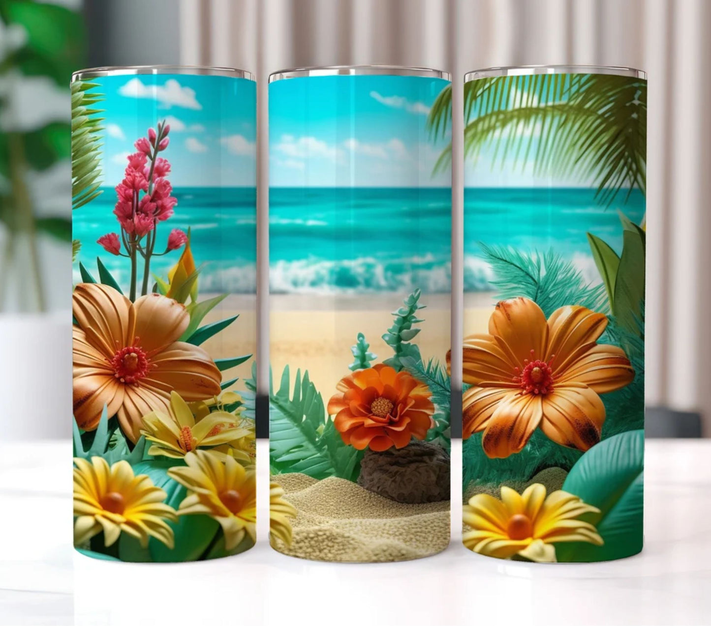 3D Hawaiian beach