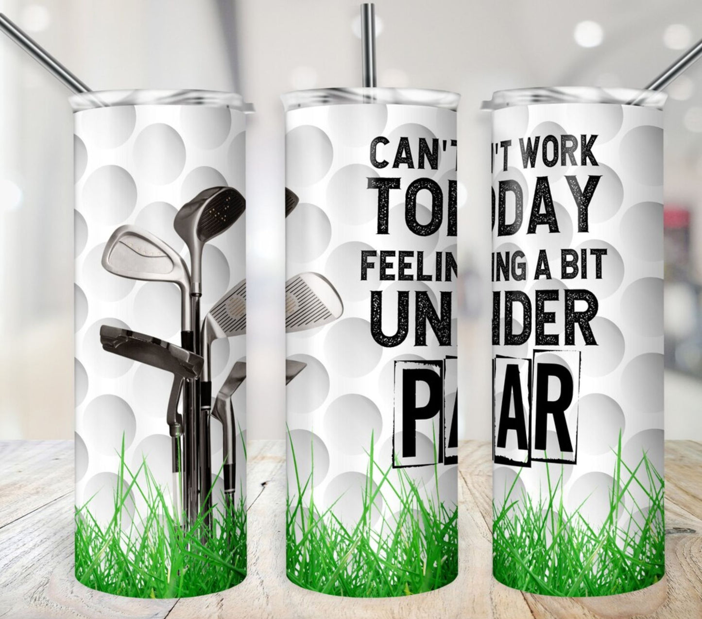 Feeling under par 20 oz tumbler