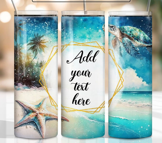 Summer add your text 20 oz tumbler